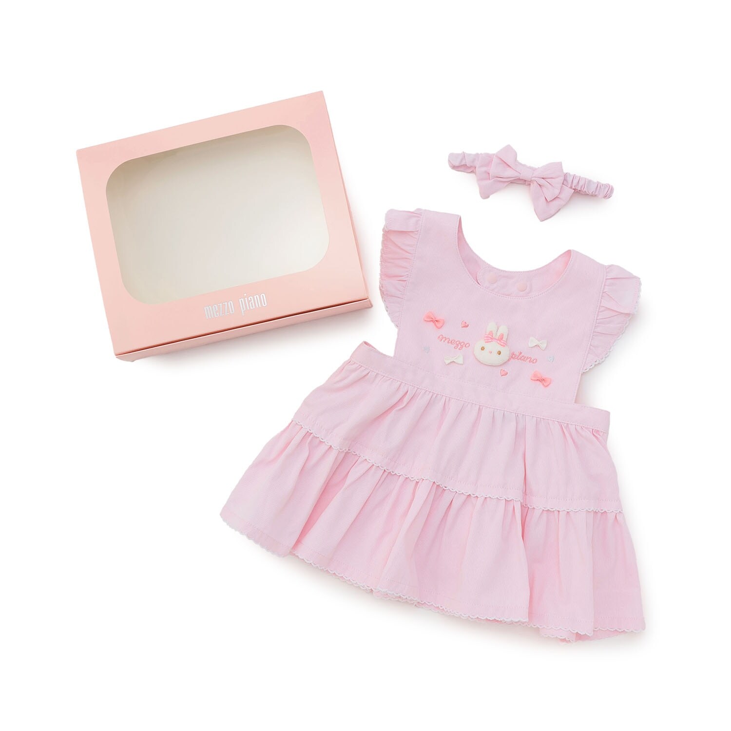 【BOX付】ウサギマスコット付エプロン&ヘアバンドセット