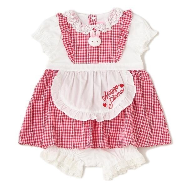 Narumiya Online ナルミヤ オンラインの公式通販サイトブルマつきメイドさん風エプロンドレス 70 赤 新生児