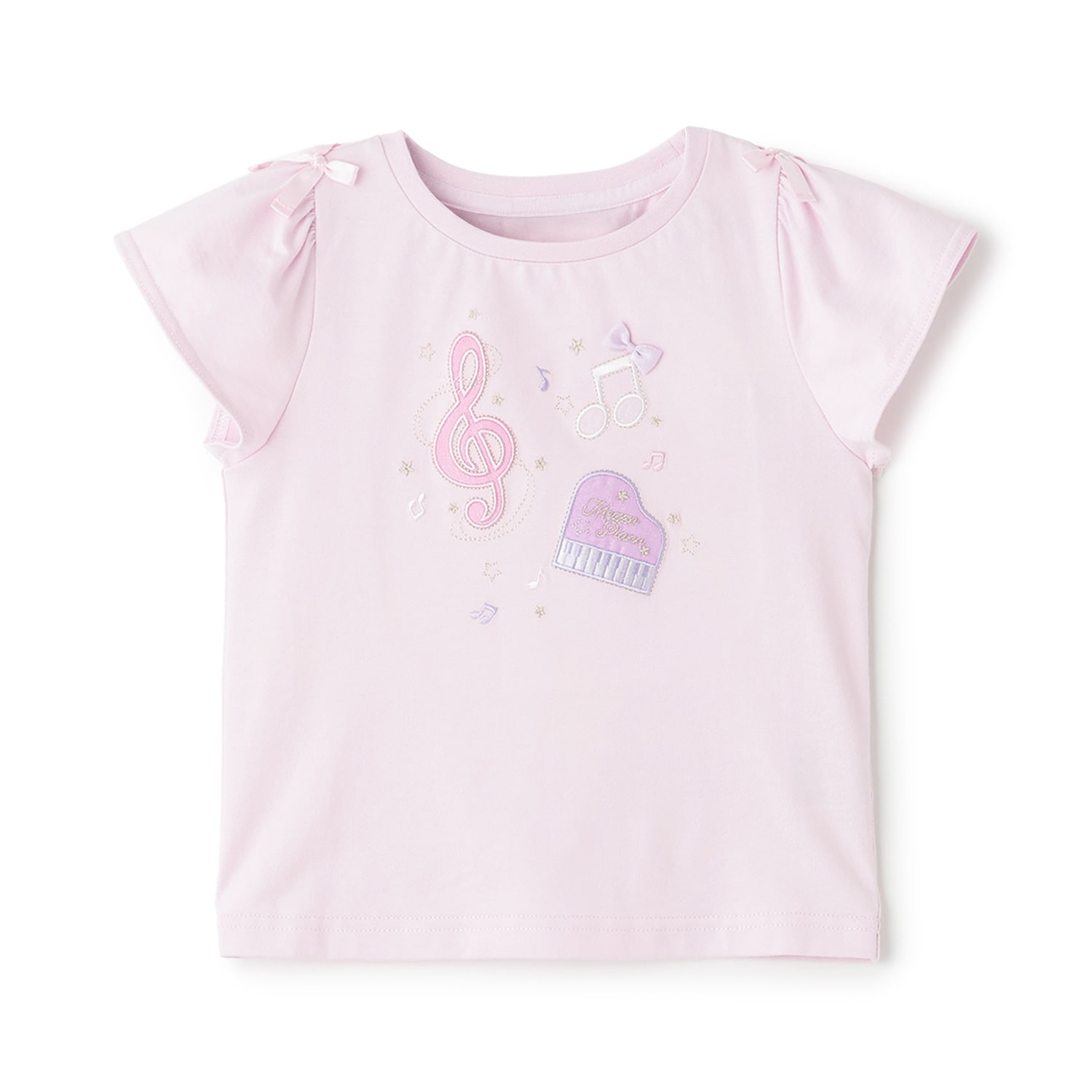 音符刺繍　半袖Tシャツ