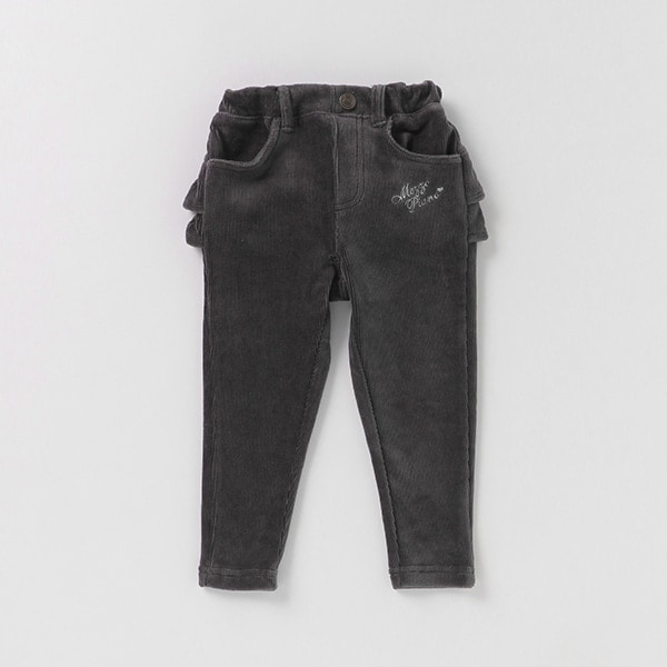 バックフリルコーデュロイパンツ(90 チャコール): キッズ - ナルミヤ
