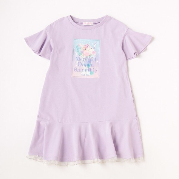 【人気商品再入荷】【直営店で取り扱い無し】転写ペプラムカットワンピース