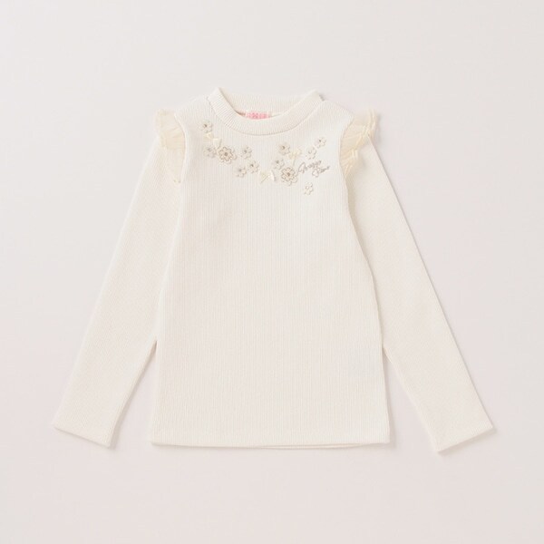 【人気商品再入荷】【直営店で取り扱い無し】テレコ花モチーフTシャツ