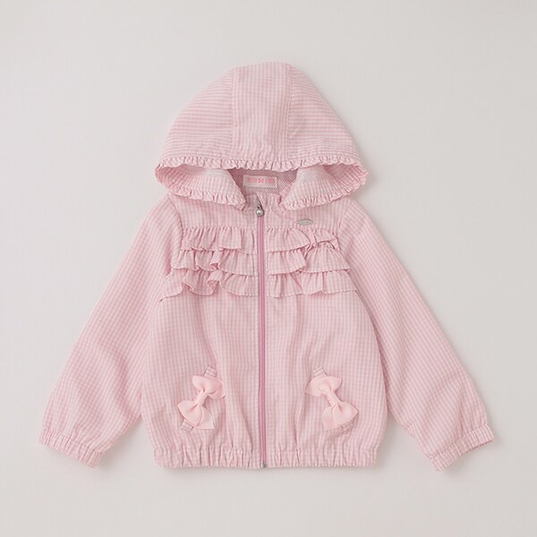 【販路限定商品】ギンガムフリルウインブレ