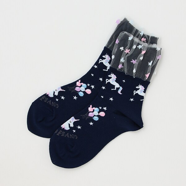 【人気商品再入荷】【直営店で取り扱い無し】ユニコーン柄ソックス【日本製】