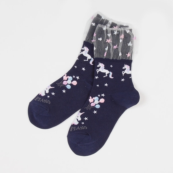 【人気商品再入荷】【直営店で取り扱い無し】ユニコーン柄ソックス【日本製】