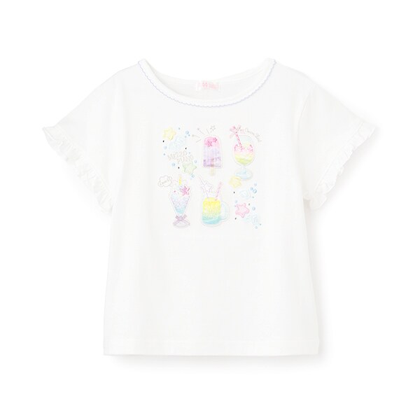【人気商品再入荷】【直営店で取り扱い無し】ソーダ刺繍　半袖Tシャツ