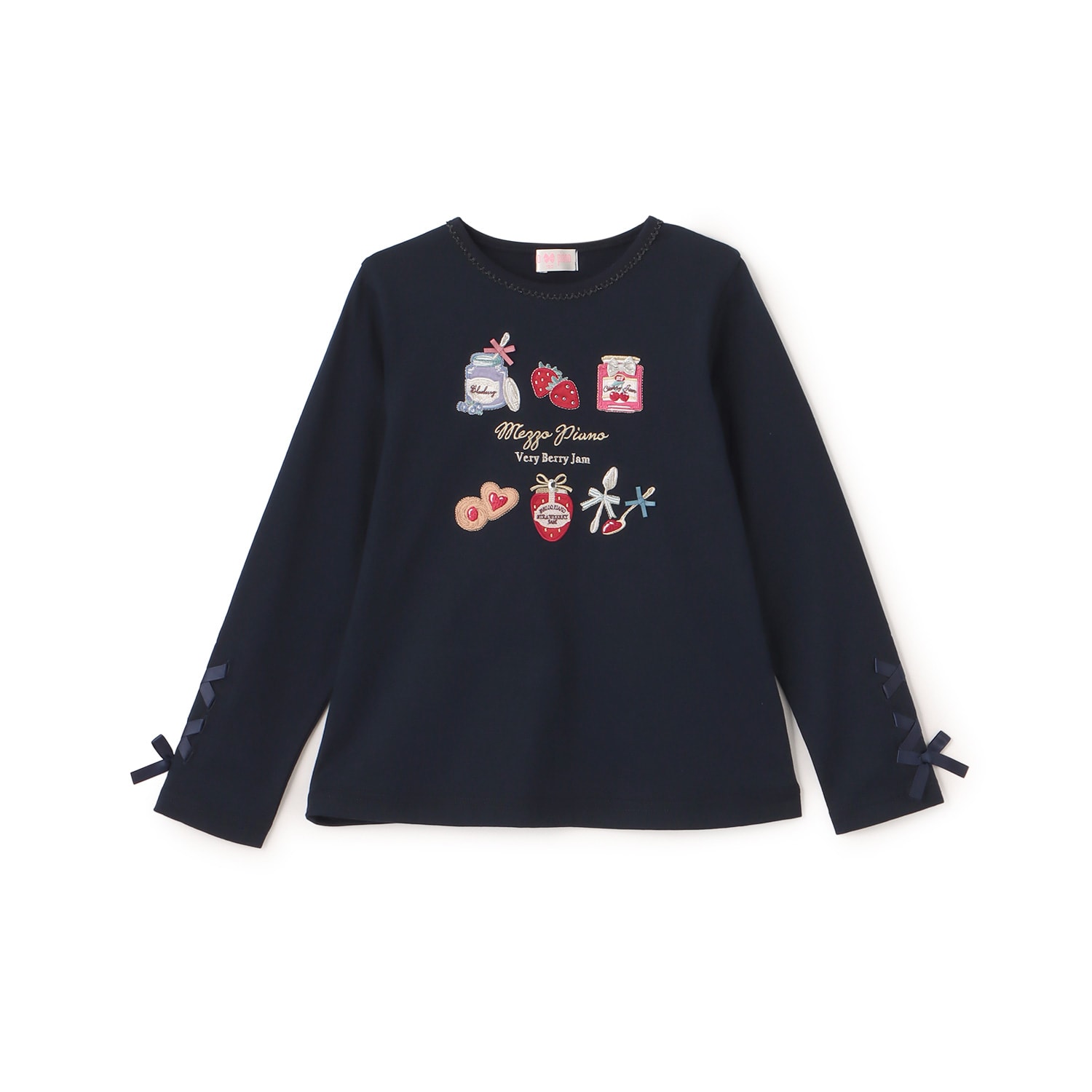 【人気商品再入荷】【直営店で取り扱い無し】ジャム瓶アップリケ　長袖Tシャツ