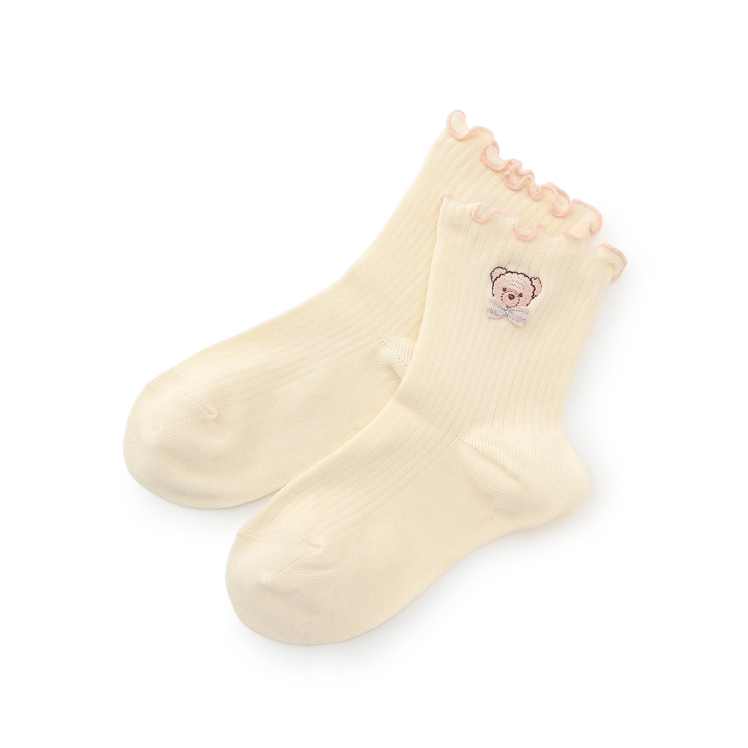 【人気商品再入荷】【直営店で取り扱い無し】クマ刺しゅう　リブソックス