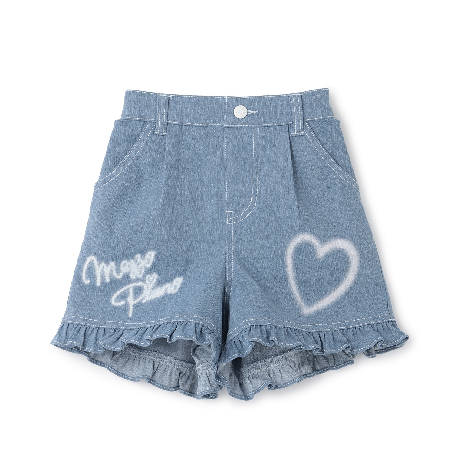 【人気商品再入荷】【直営店で取り扱い無し】ハートペイントデニム ショートパンツ