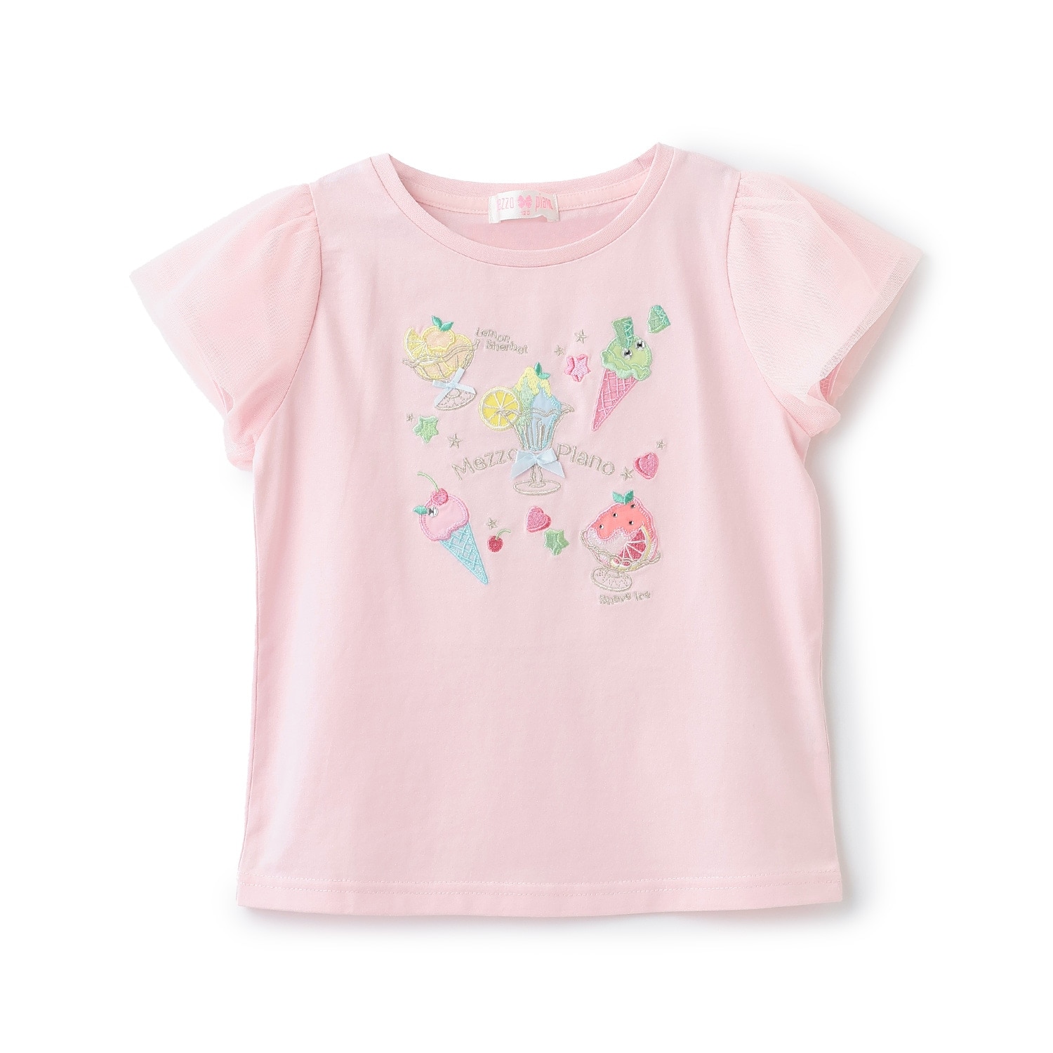 【人気商品再入荷】【直営店で取り扱い無し】フルーツシャーベットアップリケ　半袖Tシャツ