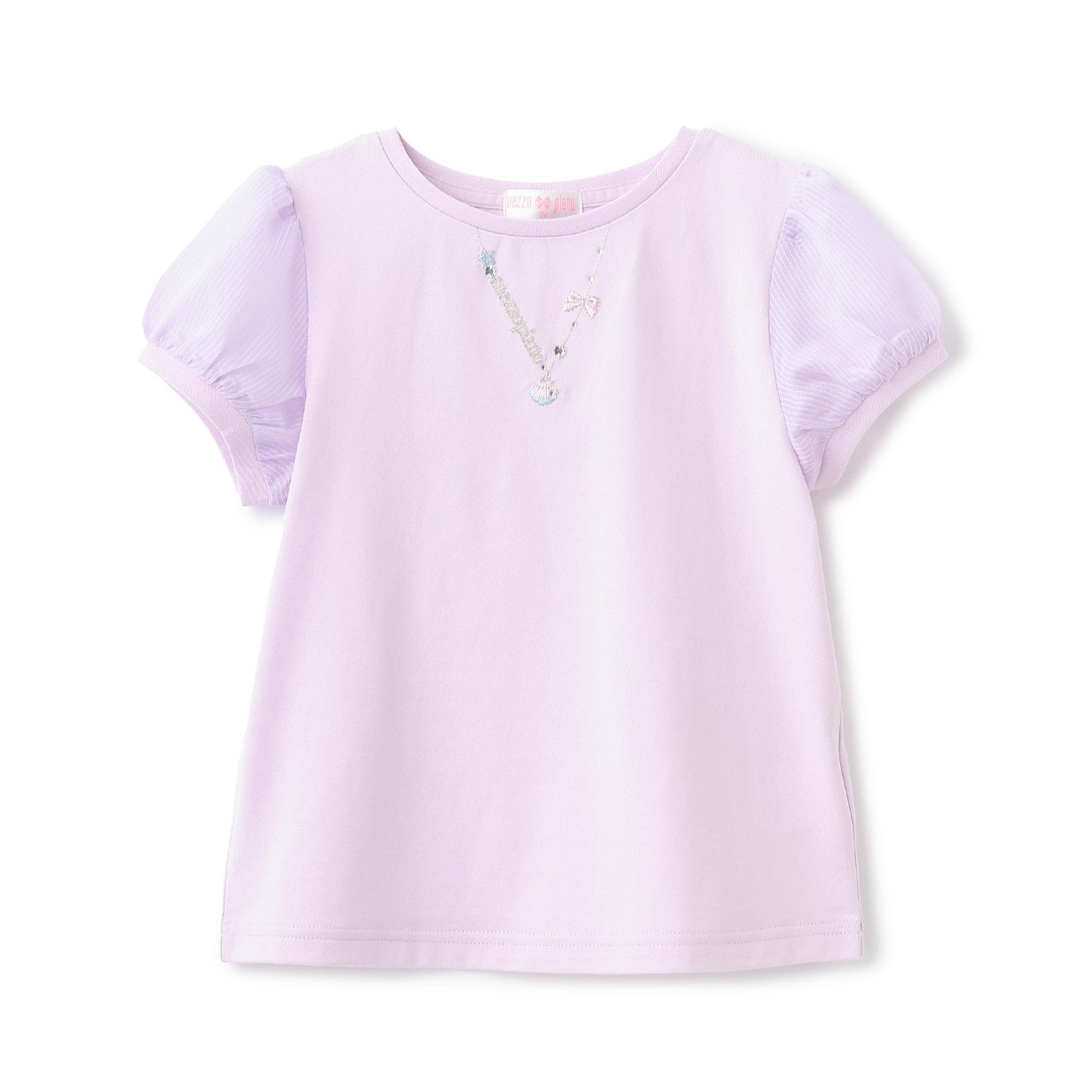 【人気商品再入荷】【直営店で取り扱い無し】ネックレス刺しゅう 半袖Tシャツ