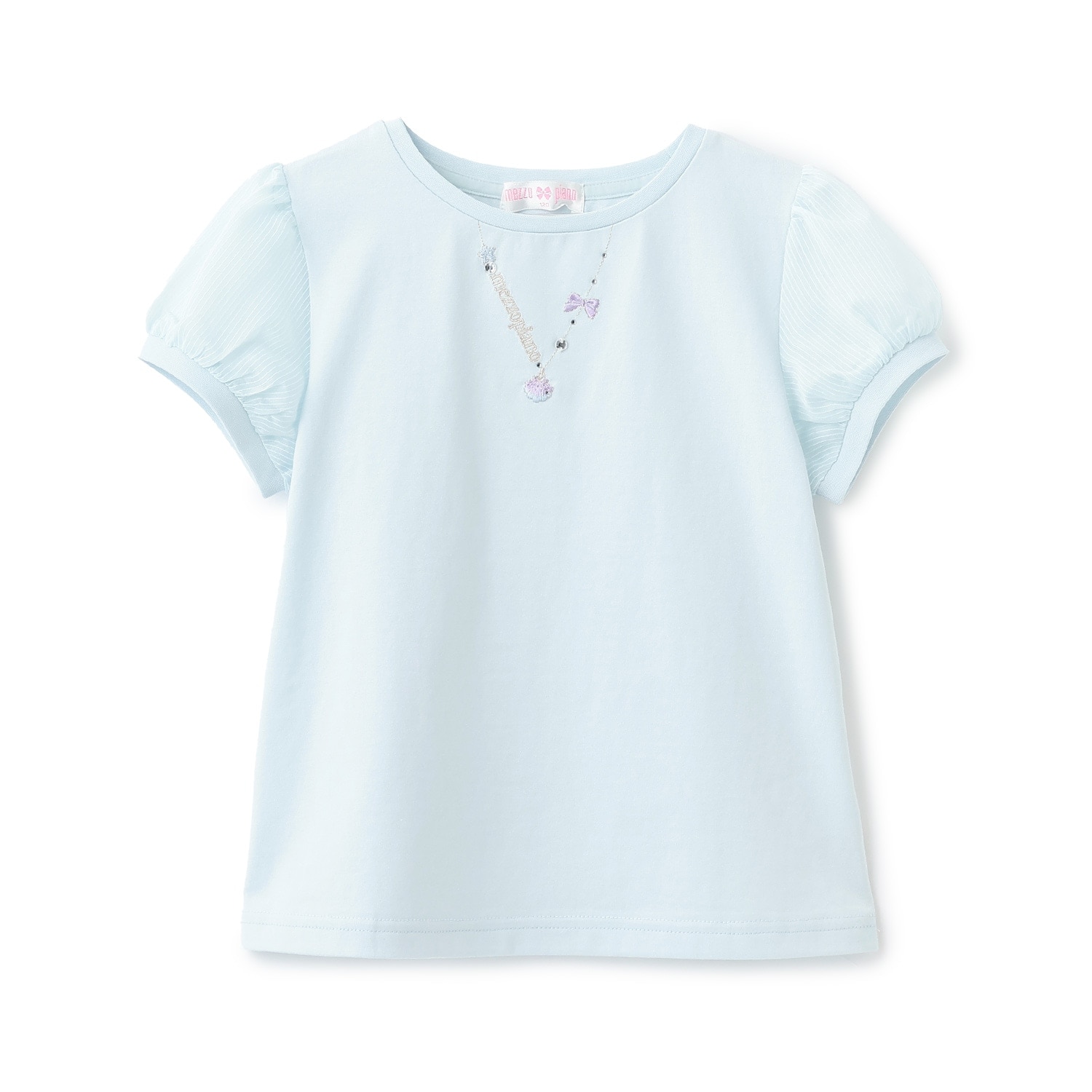 【人気商品再入荷】【直営店で取り扱い無し】ネックレス刺しゅう 半袖Tシャツ