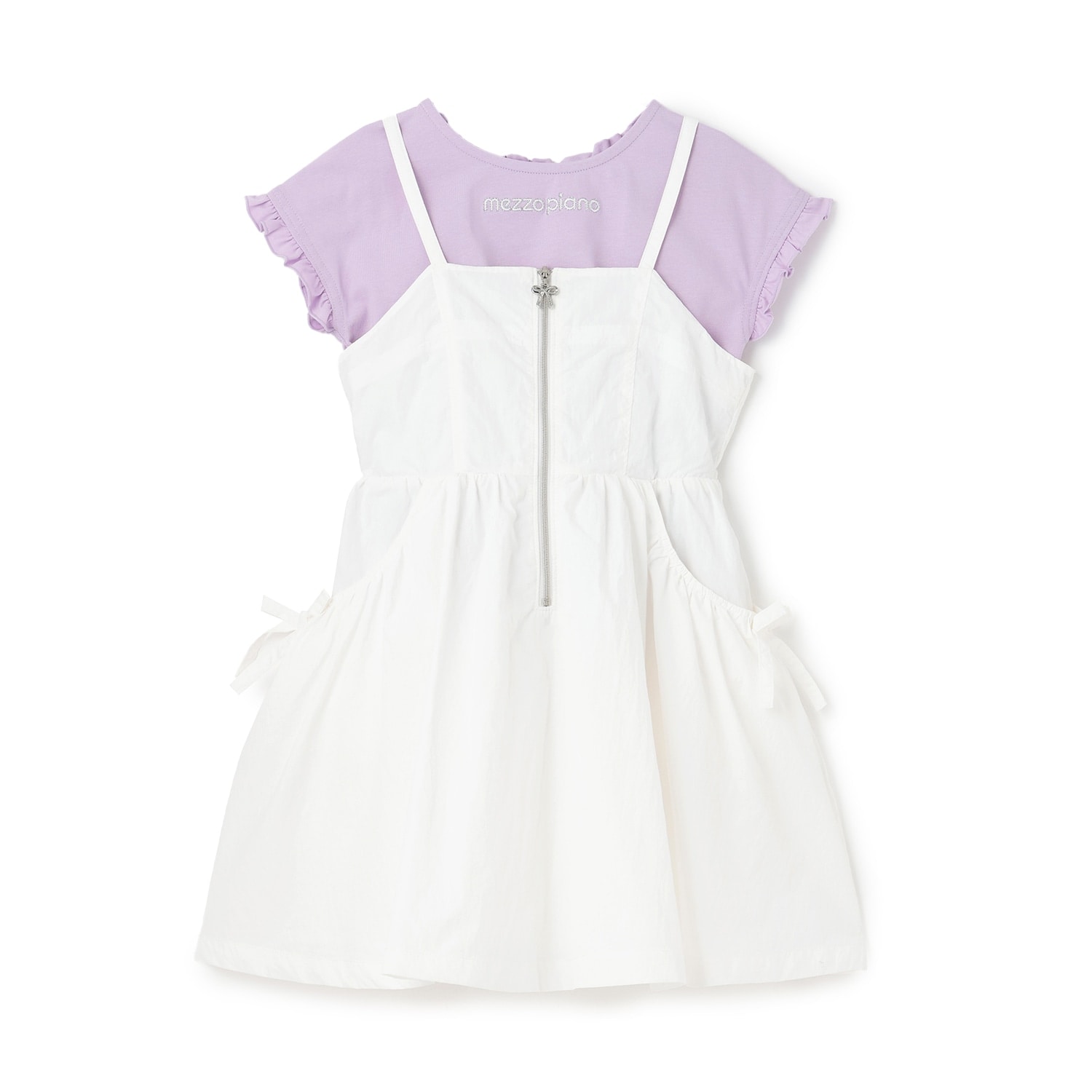 【人気商品再入荷】【直営店で取り扱い無し】フロントZIPキャミワンピース＆半袖Tシャツセット