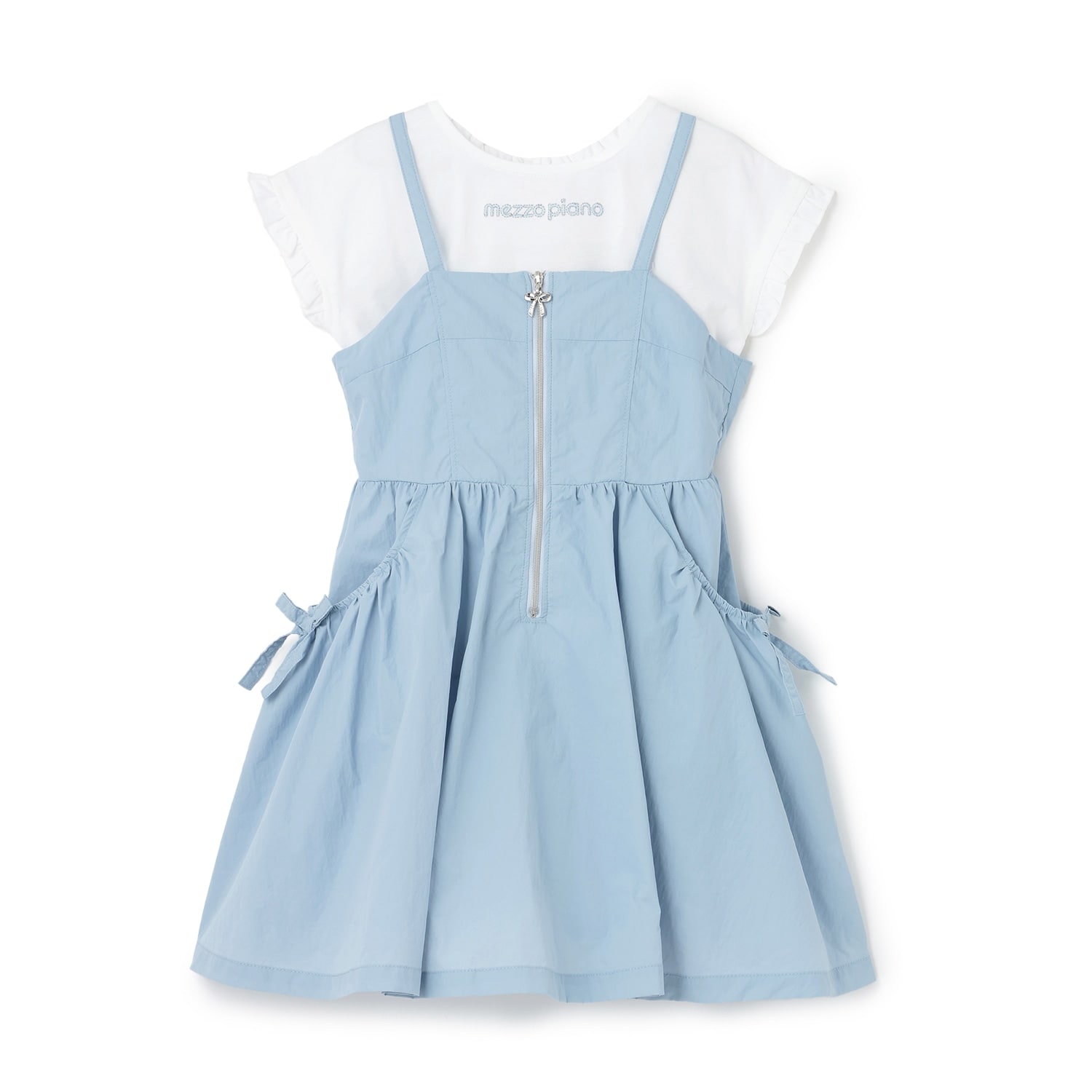 【人気商品再入荷】【直営店で取り扱い無し】フロントZIPキャミワンピース＆半袖Tシャツセット