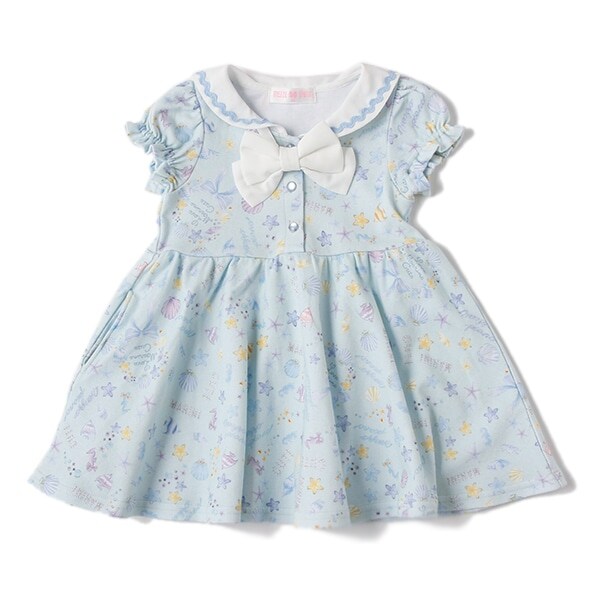 Narumiya Online ナルミヤ オンラインの公式通販サイトシェル柄カットワンピース 90 サックス キッズ