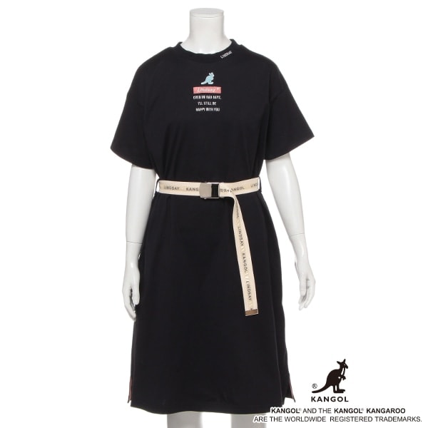 Narumiya Online ナルミヤ オンラインの公式通販サイト Kangolコラボ ロゴガチャベルトつきワンピース S 140 紺 ジュニア