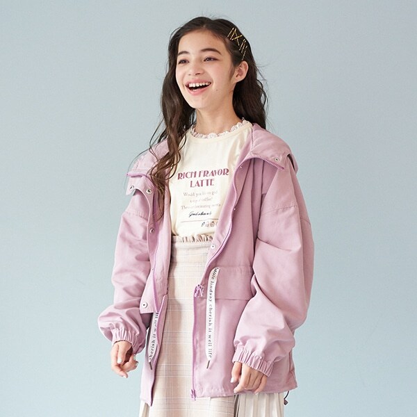 Narumiya Online ナルミヤ オンラインの公式通販サイト裾2wayマウンテンパーカー S 140 ピンク ジュニア