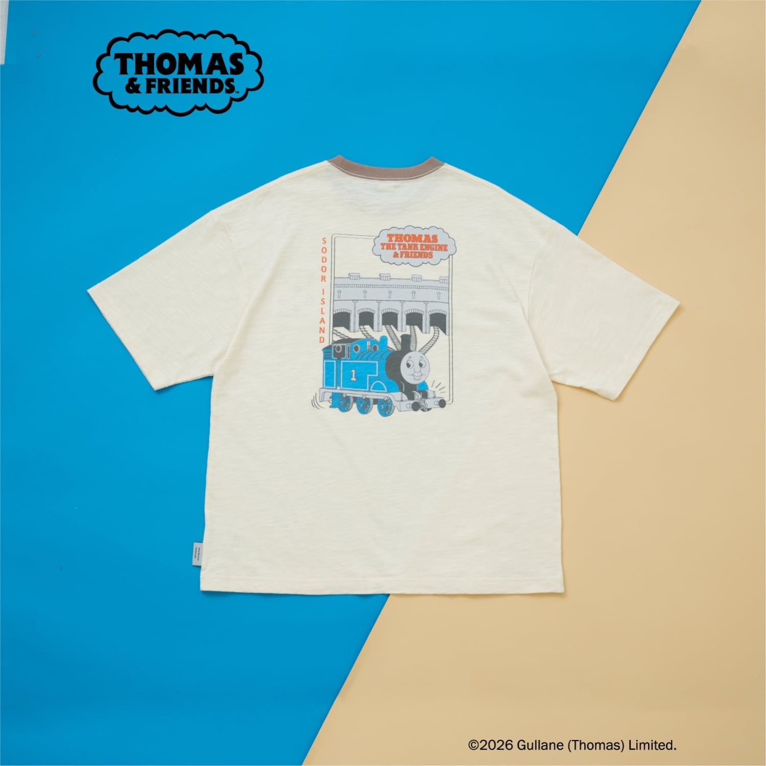 【3月13日発売予定】【きかんしゃトーマス】Dadヴィンテージ風リラックス半袖T