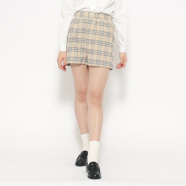 チェック柄ショートパンツ