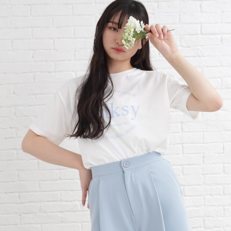 【130cm/165サイズありcm/プチプラアイテム】ガーリーロゴTシャツ