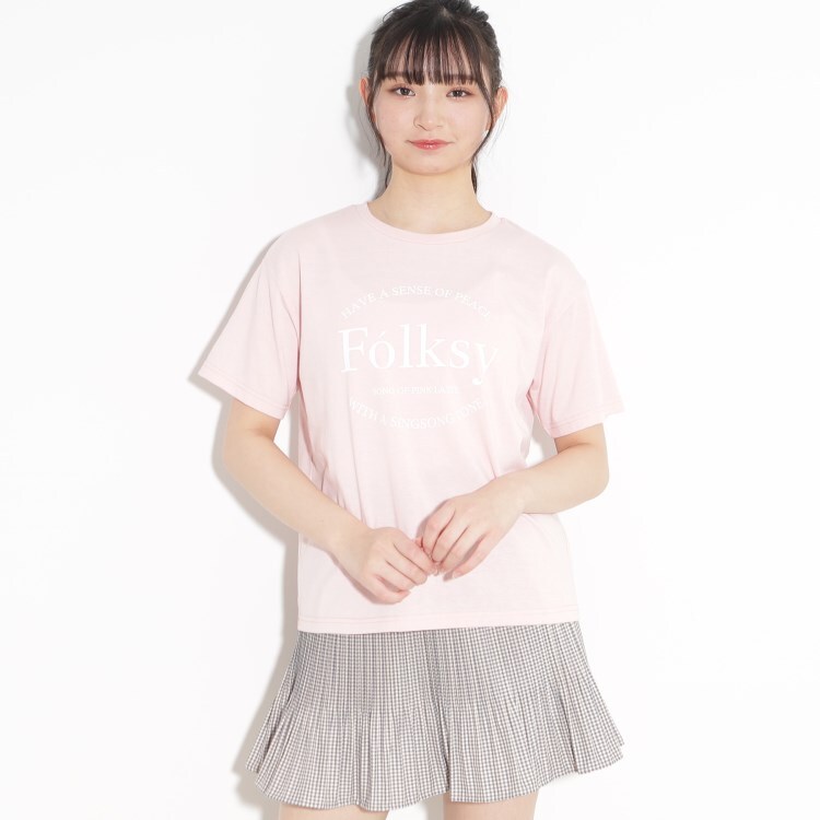 【130cm/165サイズありcm/プチプラアイテム】ガーリーロゴTシャツ