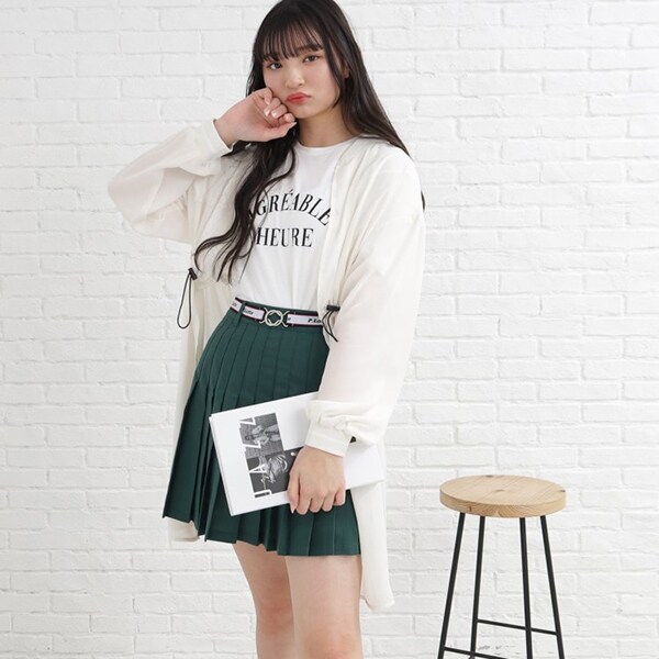 【UV/セットアイテム】透けロングブルゾン+TシャツSET