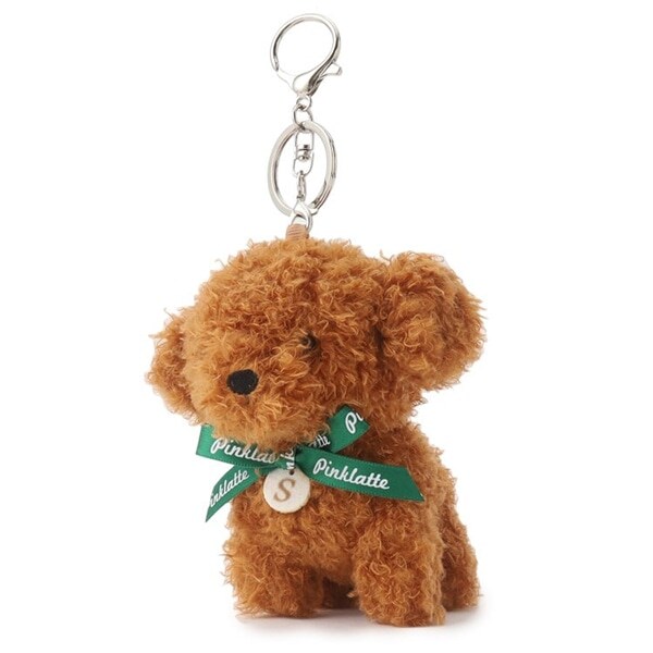 イニシャルプードルマスコットチャーム