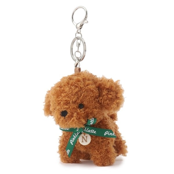 イニシャルプードルマスコットチャーム