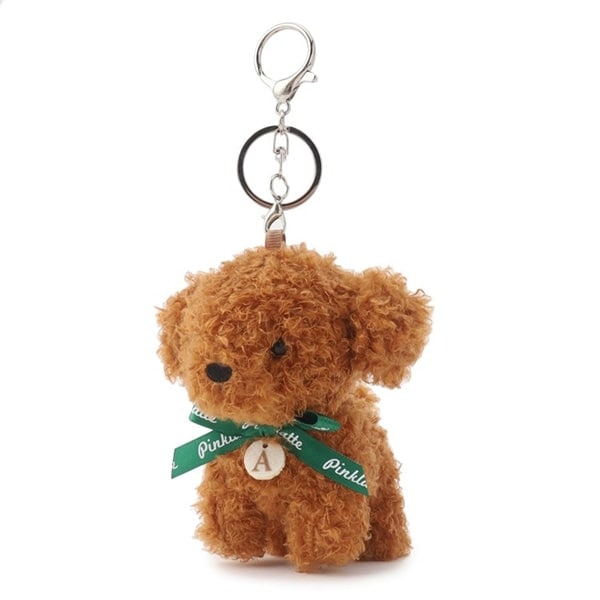 イニシャルプードルマスコットチャーム