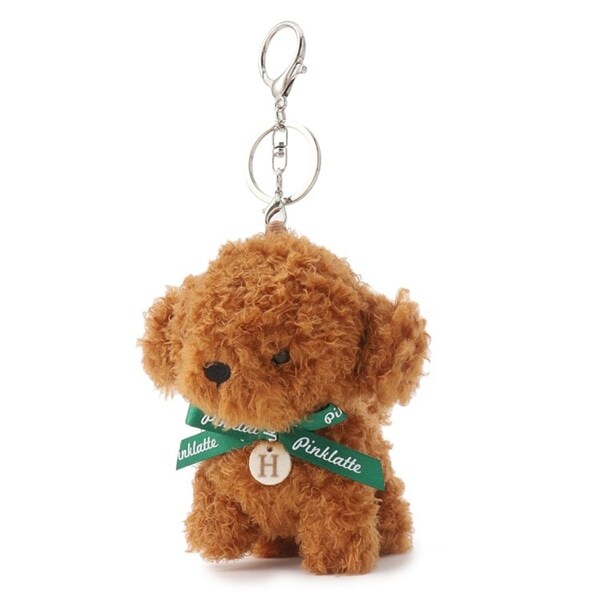 イニシャルプードルマスコットチャーム