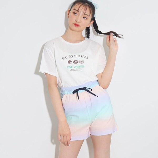 【130cm/165cmサイズあり/プチプラアイテム】スイーツグラフィックTシャツ