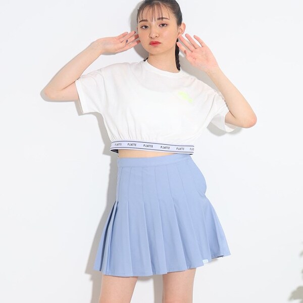 裾ロゴゴムTシャツ