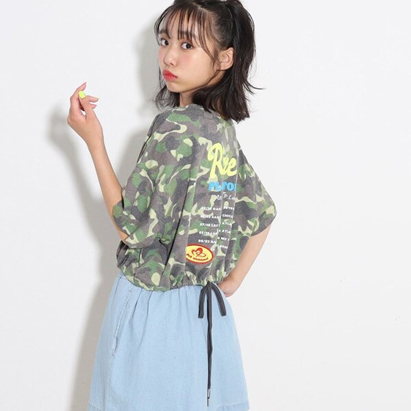 【前後2WAY】裾ドロストワッペンTシャツ