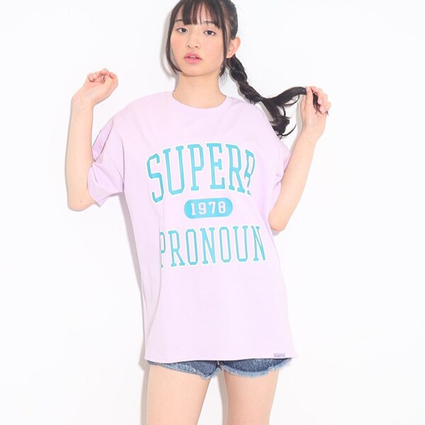 【コットン100％/130cmサイズあり】ビッグロゴTシャツワンピース