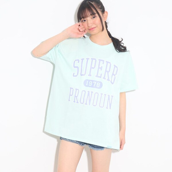 【コットン100％/130cmサイズあり】ビッグロゴTシャツワンピース