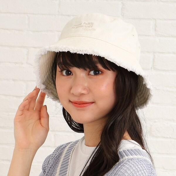 【部分接触冷感】ひんやり♪フリンジバケットハット