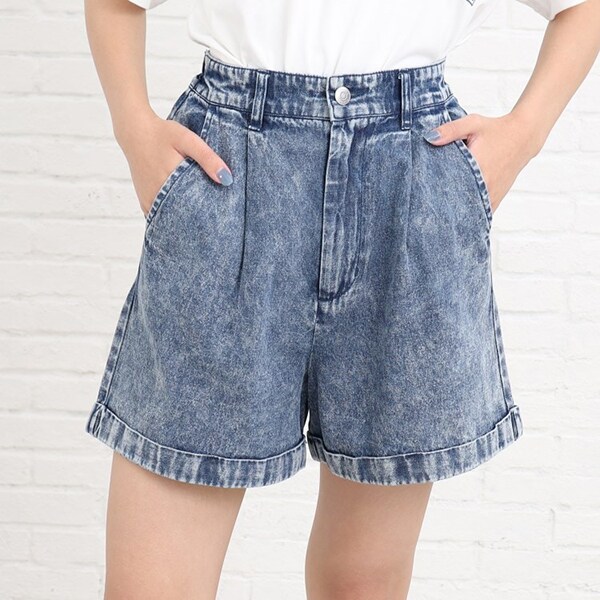 折り返しタックキュロットパンツ