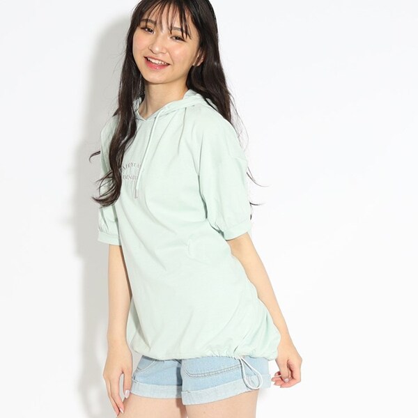 ビッグシルエットカラーロゴチュニック