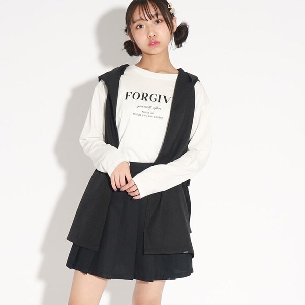 【2点SET】フードジレ＋長袖Tシャツ
