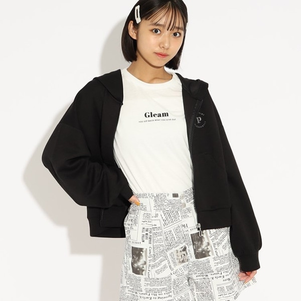 【2点SET】ダンボール素材パーカー＋インナーロゴTシャツSET