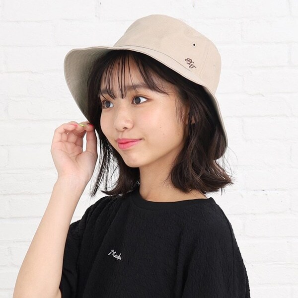 レースアップバケットハット