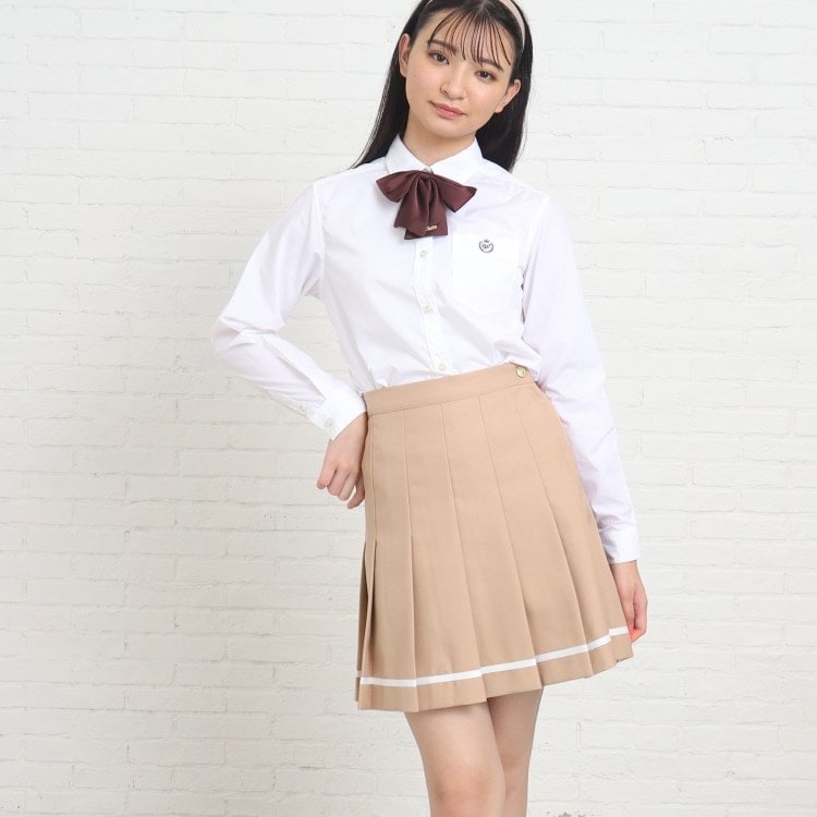 入卒・セレモニー・卒服】リボンSET ライン入り無地スカート(M(150