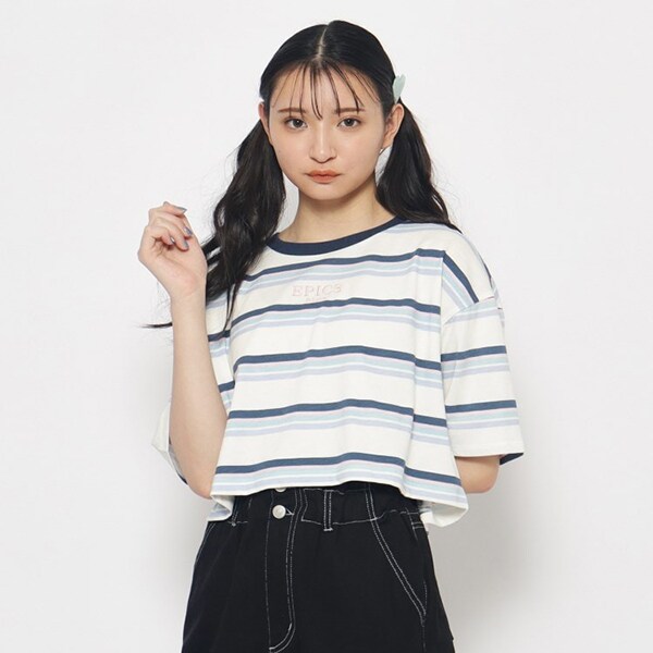 マルチカラーボーダーTシャツ