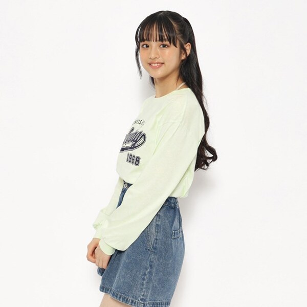 【130cmあり】カレッジロゴロングTシャツ