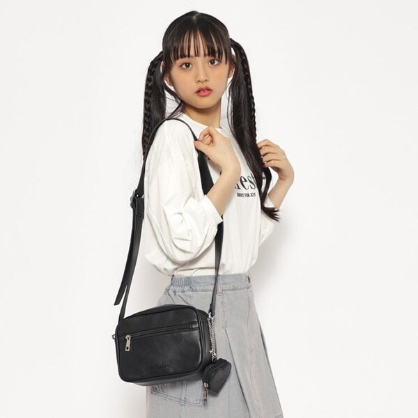 ハートポーチ付ショルダーバッグ(F ホワイト(004)): ジュニア