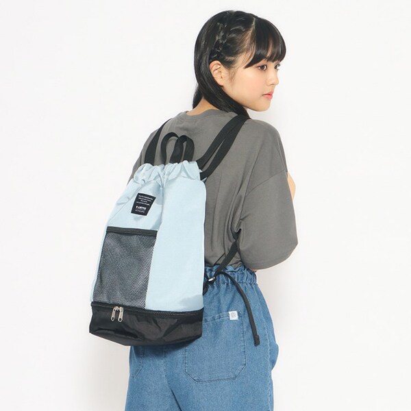 【プールグッズ】二重底ナップサック