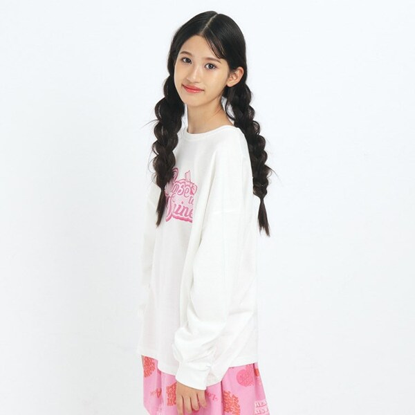 るーつくコラボ】ベルトデザインコンパクトTシャツ(SS(130-140