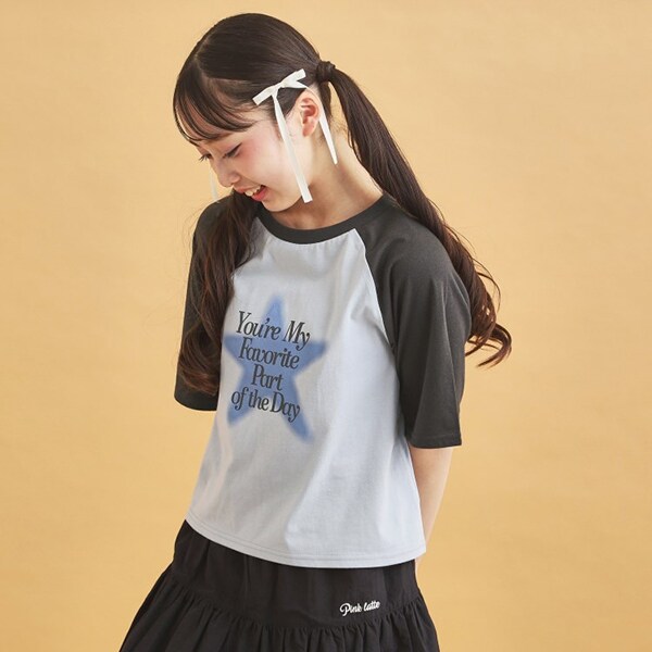 スプレー星ラグランTシャツ