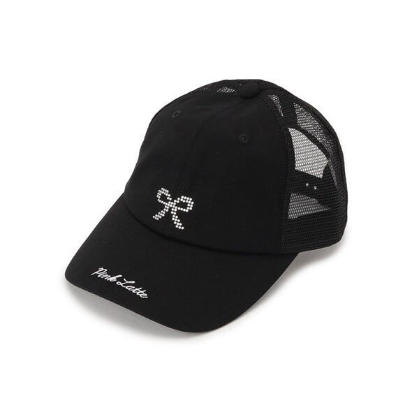 ストーンリボンメッシュキャップ