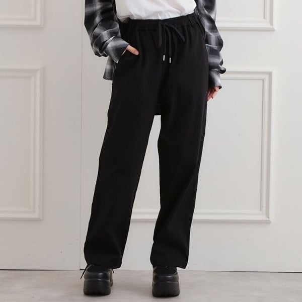 ワンポイント刺繍イージーロングパンツ